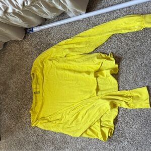We the free Yellow Long Sleeve crop Top